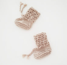 Baby Scalloped Knitted Booties - Ivory