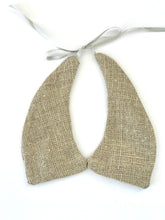 Handmade Linen Detachable Collar - Reversible and adjustable.