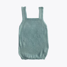 Knitted Perle Romper in Green
