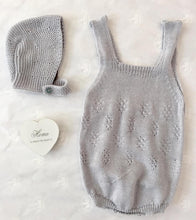 Knitted Perle Romper in Grey