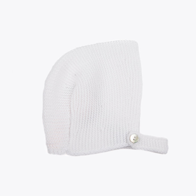 Knitted Bonnet in White