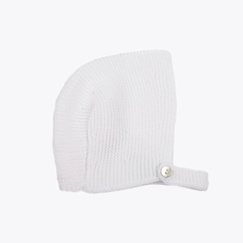 Knitted Bonnet in White