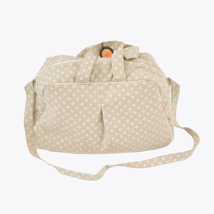 Maternity Bag - Beige with White stars