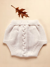 Knitted UNISEX Cable Cotton Bloomers-WHITE