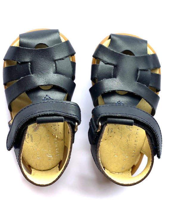Olivia Ann Roman Leather Sandals- Navy