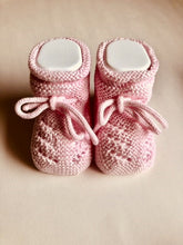 Adorable Knitted Baby Booties.Made with divine details thorough. Extreme attention to detail.